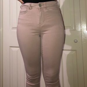 Vintage pink colored jeans